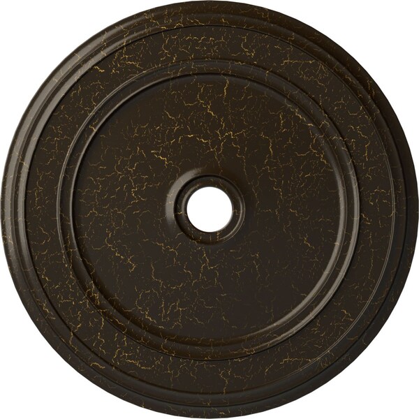 Ekena Millwork Classic Ceiling Medallion (Canopies up to 5 1/2"), 41 1/8"OD x 4"ID x 2 1/8"P, Stone Hearth Crackle CM41CLSHC - main
